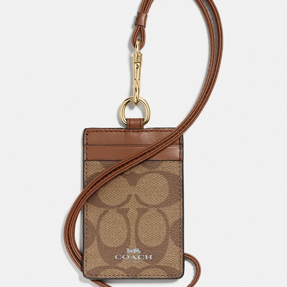 COACH Id Lanyard In Signature Canvas - Picture 1 of 2